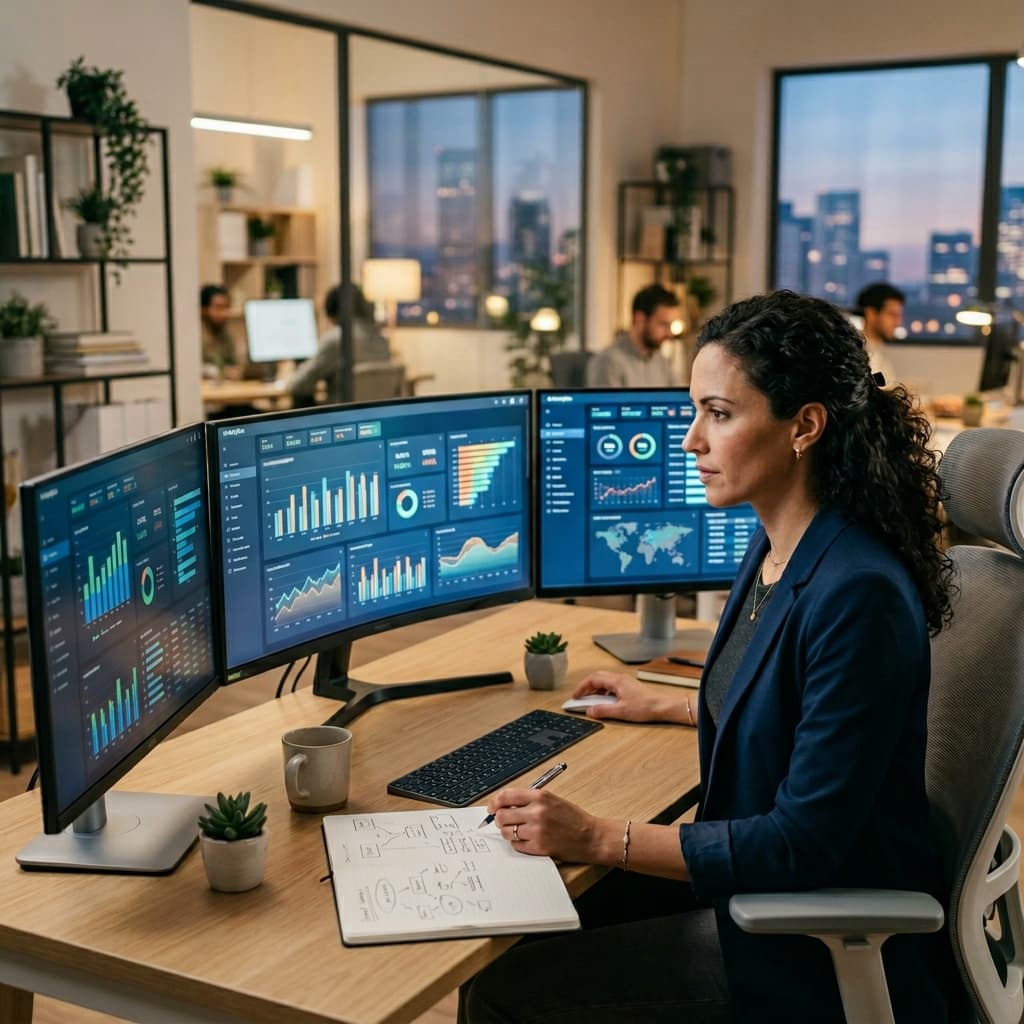 Marketing team tracking AI visibility