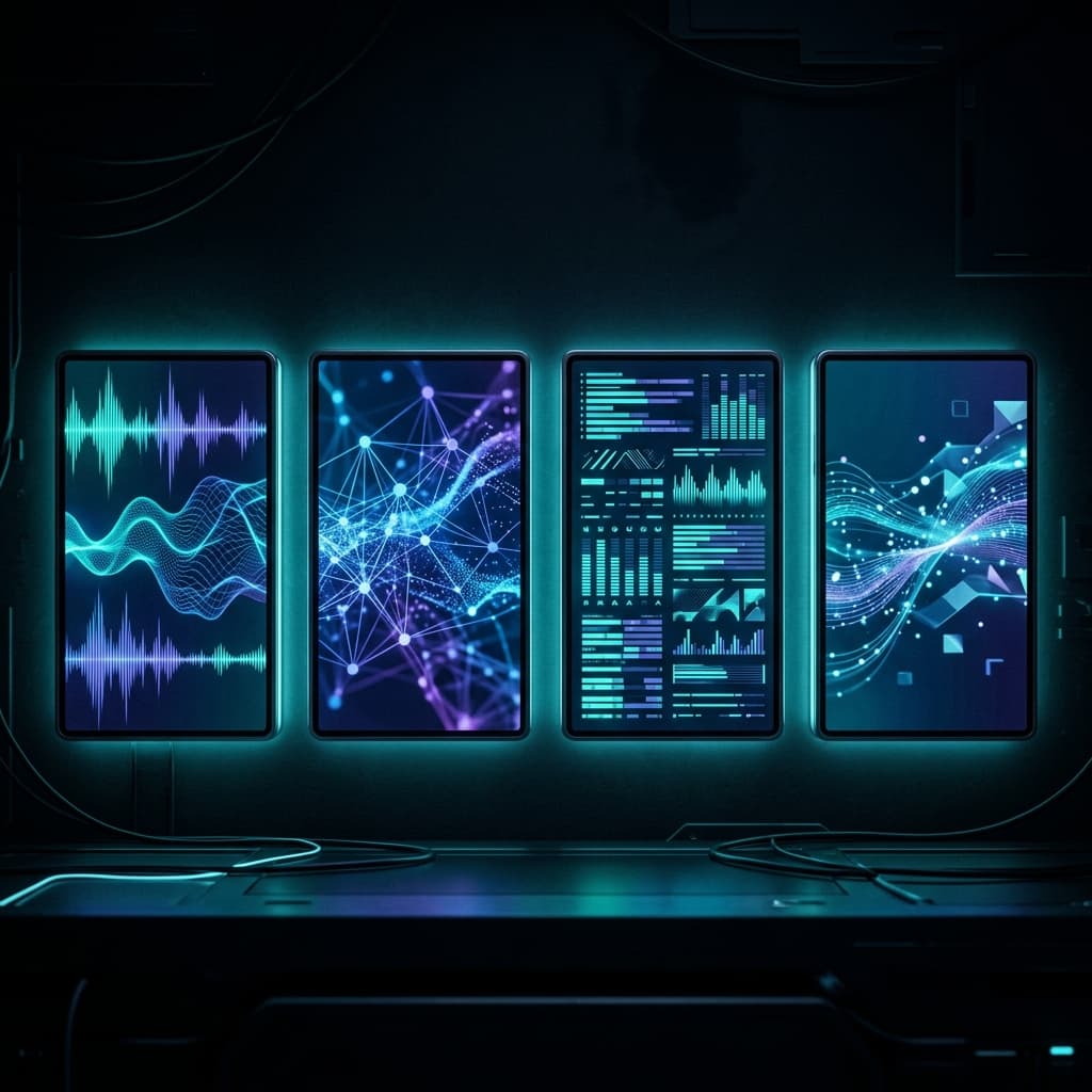 Four AI platforms visualized